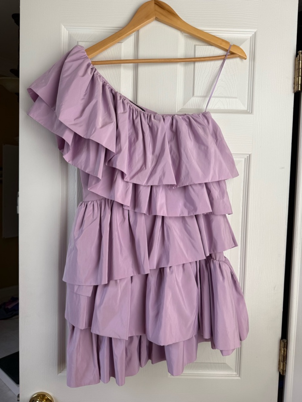 Endless Rose Lilac One-Shoulder Ruffle Mini Dress - Picture 3 of 4